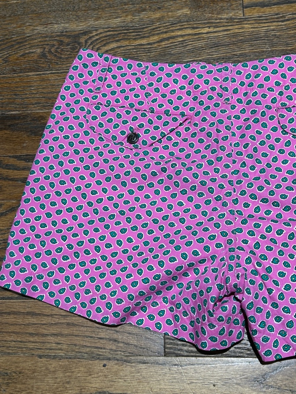 Ralph Lauren Pink Printed High-Waist Cotton Shorts - Picture 6 of 7